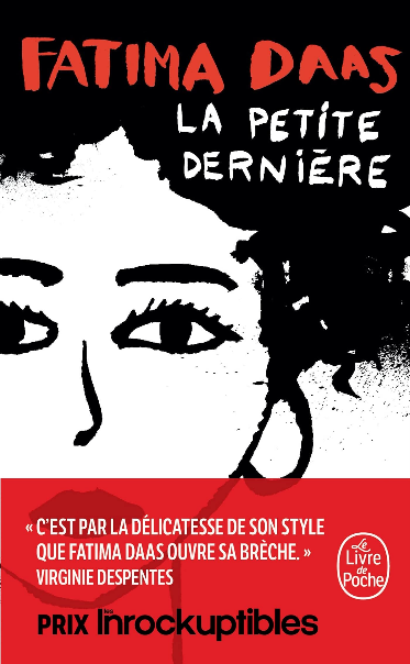 Couverture du livre de poche La petite dernière : visage de femme dessiné.