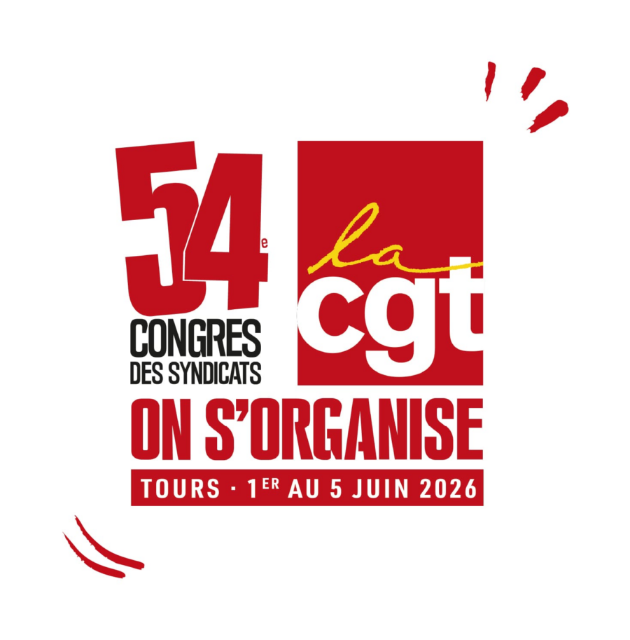 Logo pour le congrès rouge et jaune : On s'organise à la CGT 