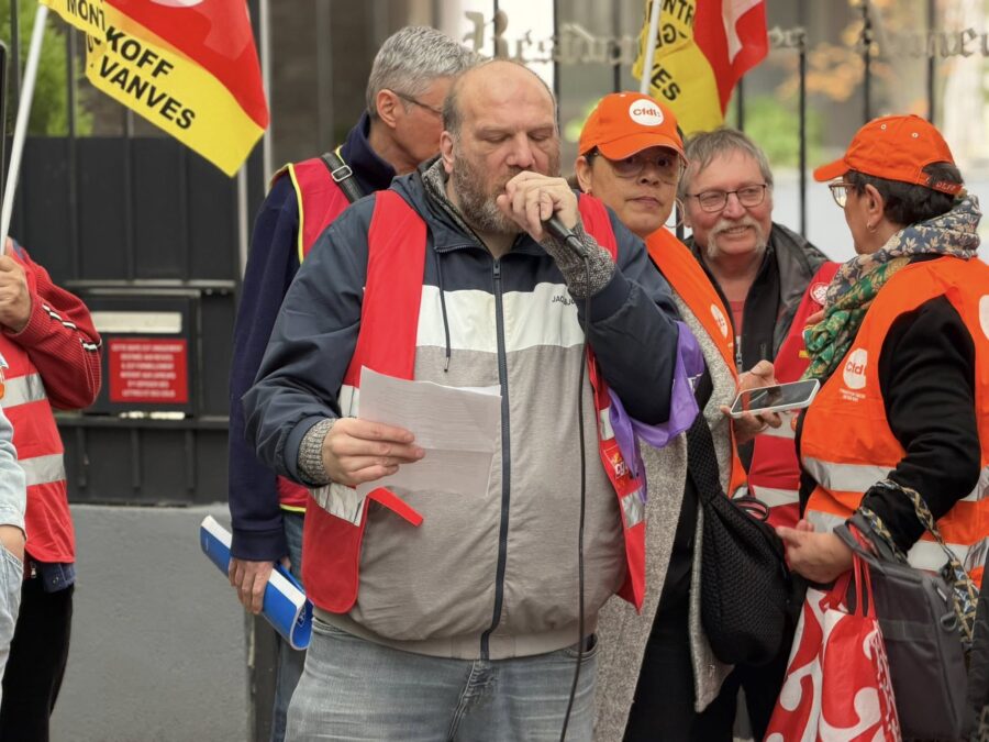 Déploiement contre la fermeture de Monoprix Porte de Châtillon : nous sommes mobilisé.es en intersyndicale, avec les élu.es et les citoyen.nes. Les salarié.es refusent d’être la variable d’ajustement d’une logique capitaliste alors que le groupe Casino s’est gavé d’argent publique !